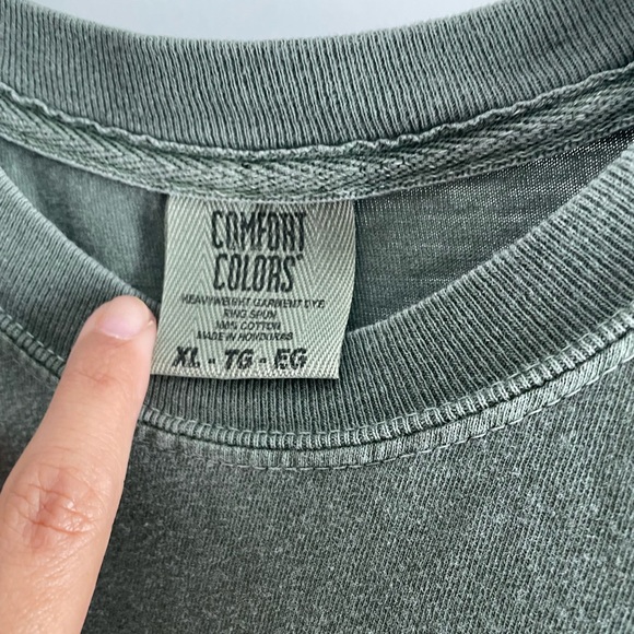 Comfort Colors Olive Green Short Sleeve Tee - Picture 3 of 5